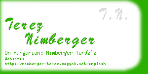 terez nimberger business card